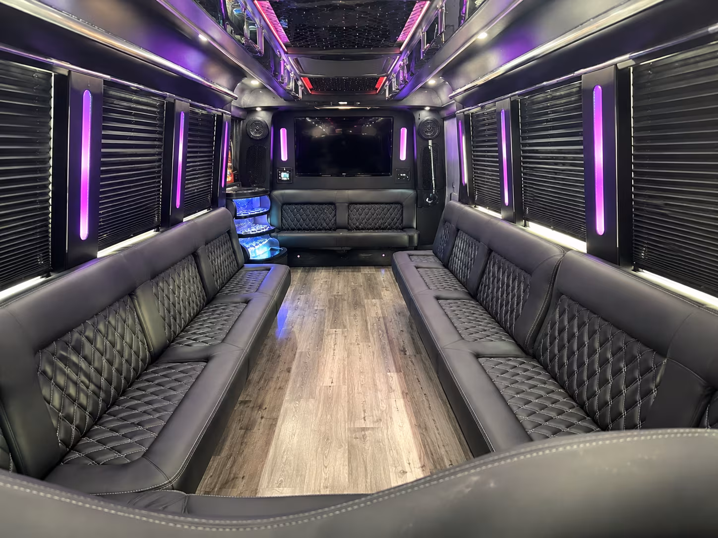 Durham Birthday, Sweet 16, & Quinceañera Transportation party bus exterior