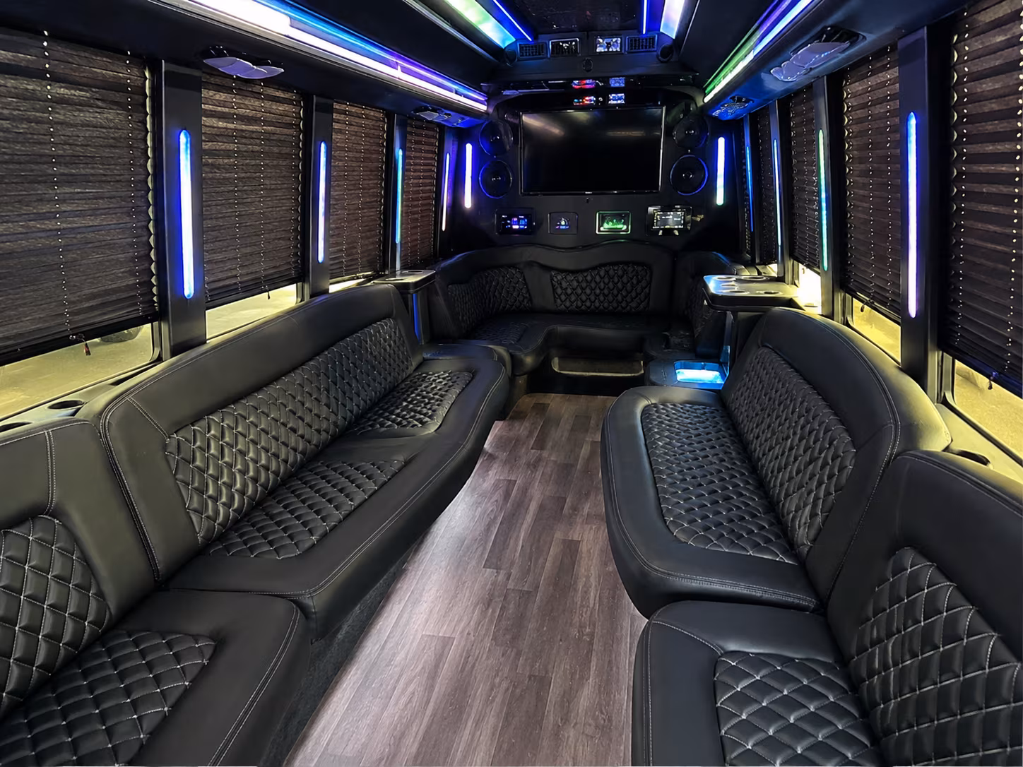 Durham Birthday, Sweet 16, & Quinceañera Transportation party bus exterior