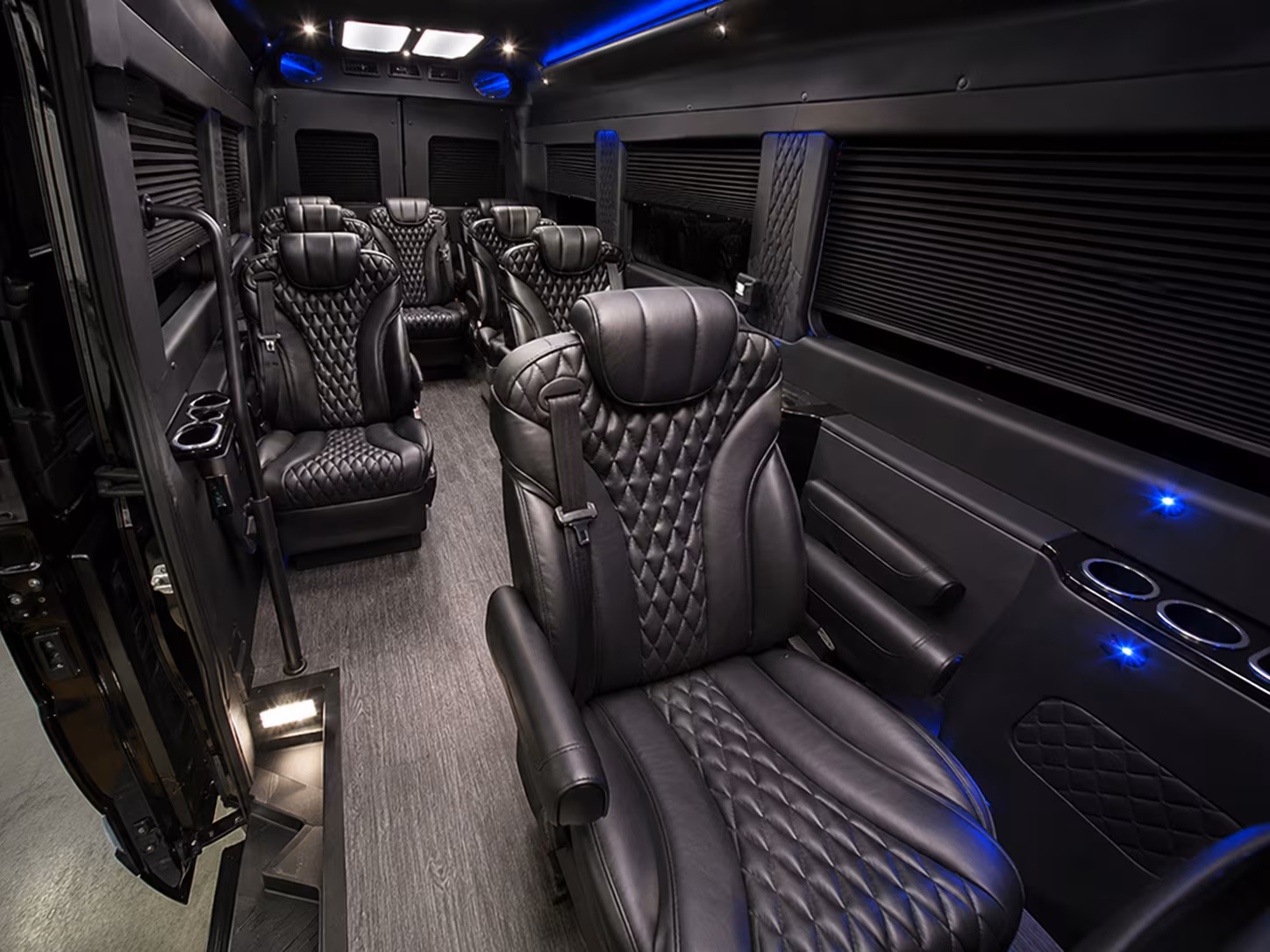 Durham School Event Transportation party bus interior