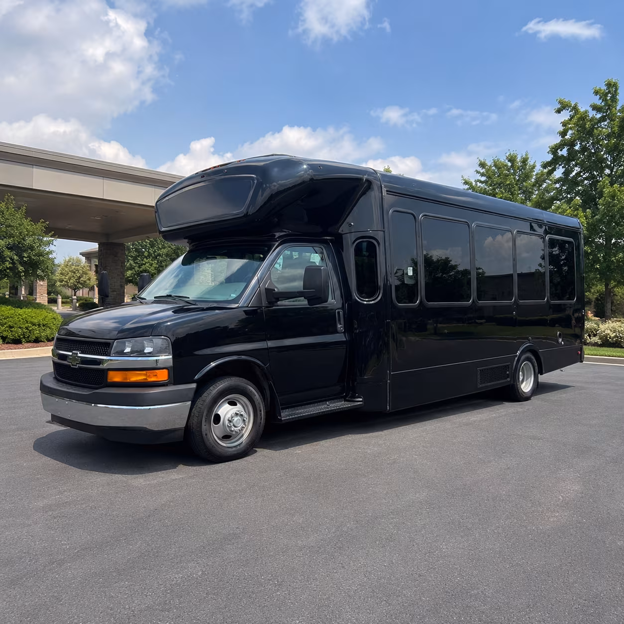 Durham Sporting Event Transportation party bus exterior