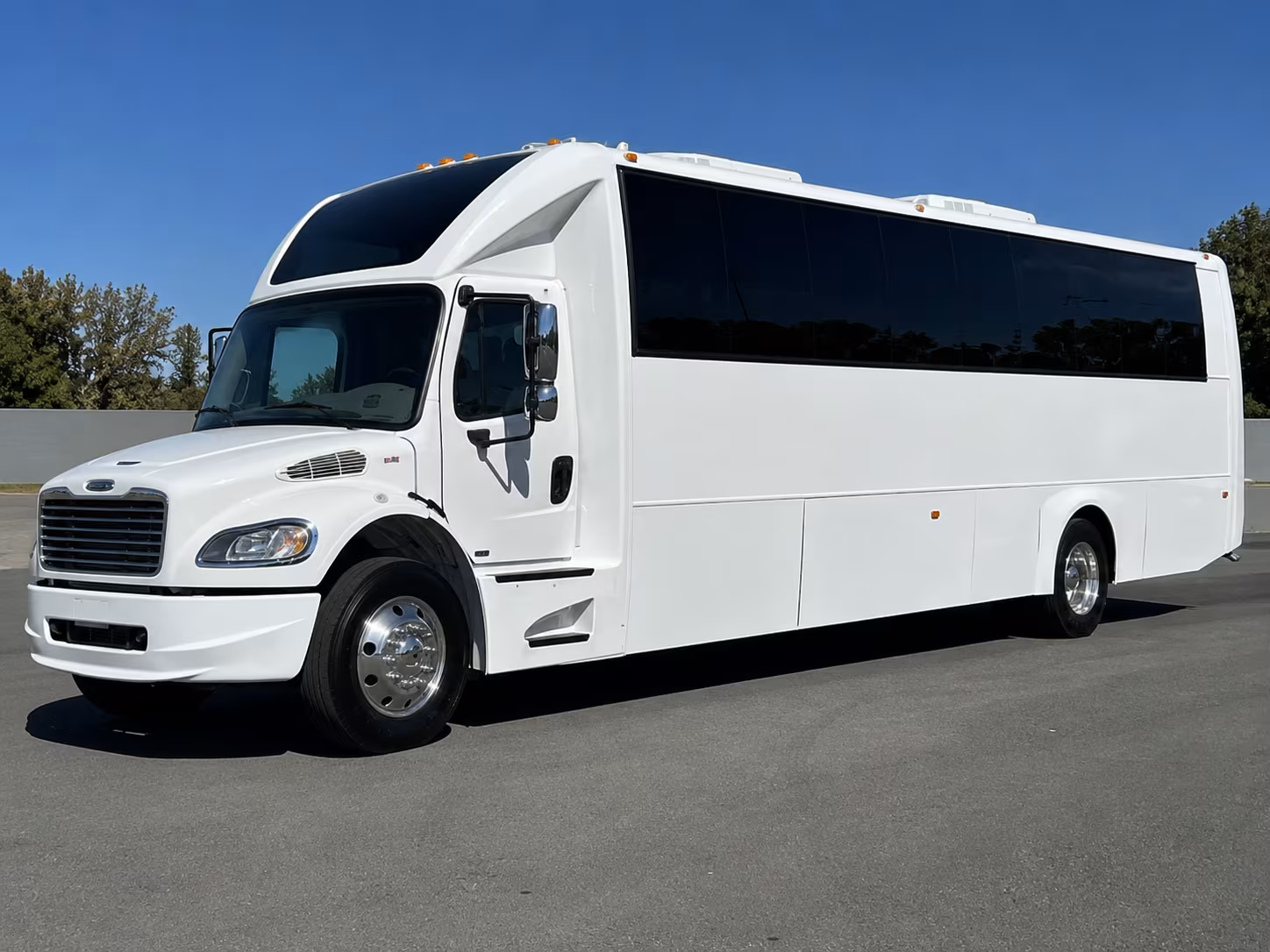 Durham Sporting Event Transportation party bus exterior