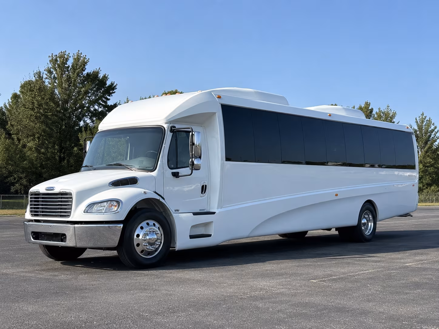 Durham Wedding Transportation party bus exterior