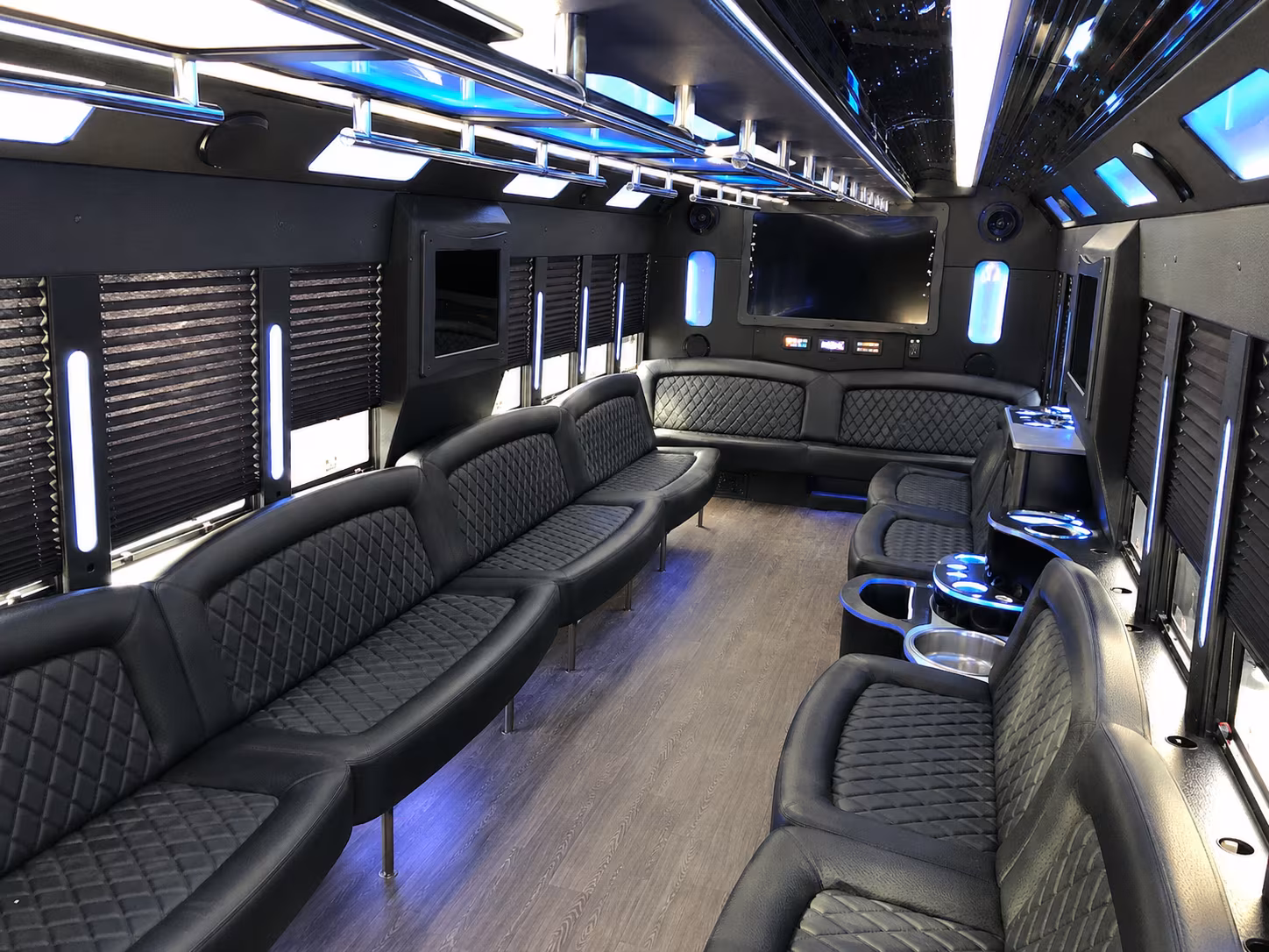 Durham Winery Tour & Pub Crawl Transportation party bus interior